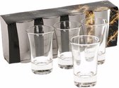 12x stuks glazen luxe shotglaasjes 5 cl - voor drankspelletjes/shotjes van glas