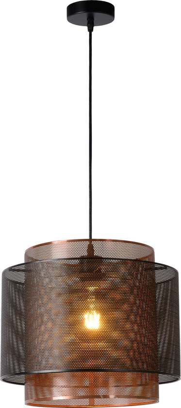 Lucide ORRIN - Hanglamp - Ø 34 cm - E27 - Zwart