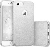 Apple iPhone 8 Back Cover Telefoonhoesje | Zilver | TPU hoesje | Glitter