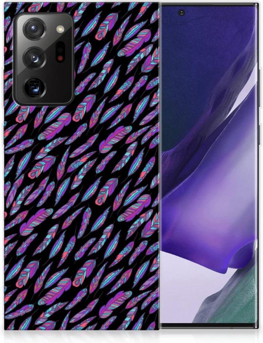 Back Cover voor Samsung Galaxy Note20 Ultra TPU bumper Feathers Color