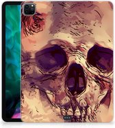 Cover iPad Pro 12.9 (2020) | iPad Pro 12.9 (2021) Foto hoesje Skullhead met transparant zijkanten