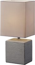 LED Tafellamp - Tafelverlichting - Trion Pinko - E14 Fitting - Rechthoek - Mat Bruin - Keramiek - BSE