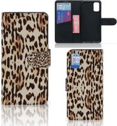 Book Cover Geschikt voor Samsung Galaxy A41 Smartphone Hoesje Leopard