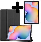 Samsung Galaxy Tab S6 Lite Hoes Cover Case Met Screenprotector - Zwart