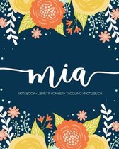 Mia: Notebook - Libreta - Cahier - Taccuino - Notizbuch: 110 pages paginas seiten pagine