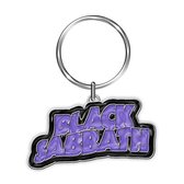 Black Sabbath Metalen Enamel Fill-In Logo Sleutelhanger Zilver - Officiële Merchandise