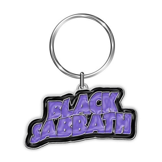 Black Sabbath Metalen Enamel Fill-In Logo Sleutelhanger Zilver