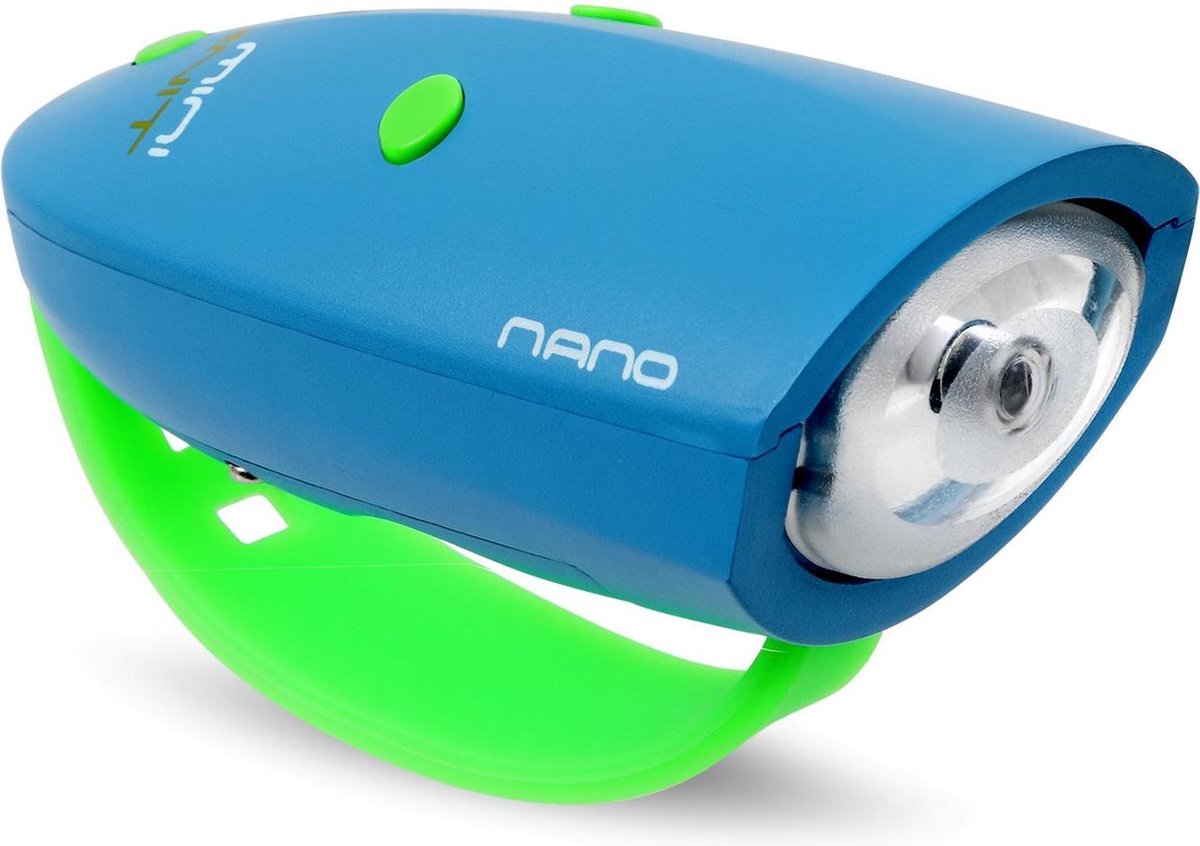 Mini Hornit NANO Fietslicht met Geluidseffecten - Blauw/Groen