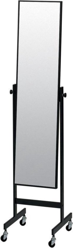Verstelbare Spiegel op Wielen (B40cm) - Zwart | bol.com