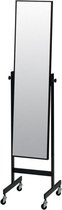 Verstelbare Spiegel op Wielen (B40cm) - Zwart