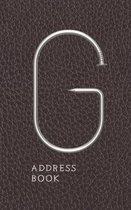 G Address Book: Nails And Faux Leather Motif Monogram Letter ''G'' Password And Address Keeper