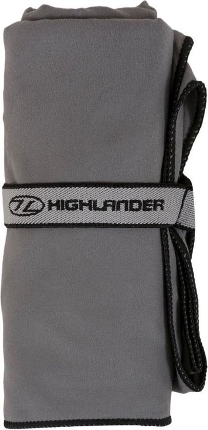 Highlander Handdoek 60 X 120 Cm Microfiber Grijs 2-delig