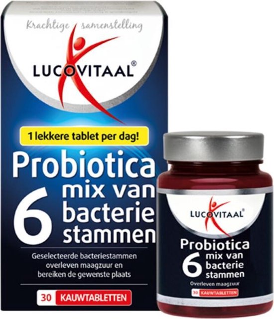 Negen Agressief Zij zijn Lucovitaal Probiotica Voedingssupplement - 30 Kauwtabletten | bol.com