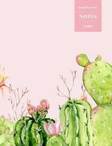 Cornell System Notes 110 Pages: Cactus Notebook for Professionals and Students, Teachers and Writers - Succulent Llama Pattern