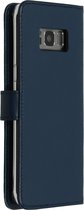 Samsung Galaxy S8 Hoesje met Pasjeshouder - Selencia Echt Lederen Booktype - Blauw