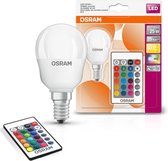 OSRAM 4058075045712 LED-lamp Energielabel A (A++ - E) E14 Kogel 4.5 W = 25 W RGBW (Ø x l) 45 mm x 85 mm Incl. afstandsbediening, Colorchanging, Dimbaar 1