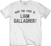 Liam Gallagher - Who The Fuck Is Heren T-shirt - S - Wit