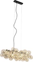 QAZQA uvas - Design Hanglamp eettafel - 8 lichts - L 800 mm - Messing -  Woonkamer | Slaapkamer
