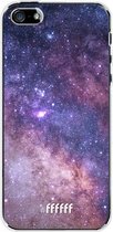 iPhone SE (2016) Hoesje Transparant TPU Case - Galaxy Stars #ffffff