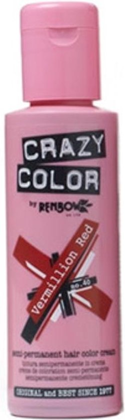 4. Crazy Color Vermillion Red 100ml rood