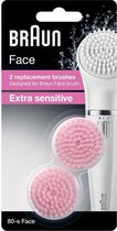 Braun Face 80-s - 2 stuks - Extra Sensitive Vervangende Epilatorborstels