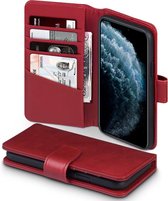 iPhone 11 Pro Bookcase hoesje - CaseBoutique - Effen Rood - Leer