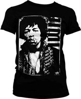 Jimi Hendrix Dames Tshirt -2XL- Distressed Zwart