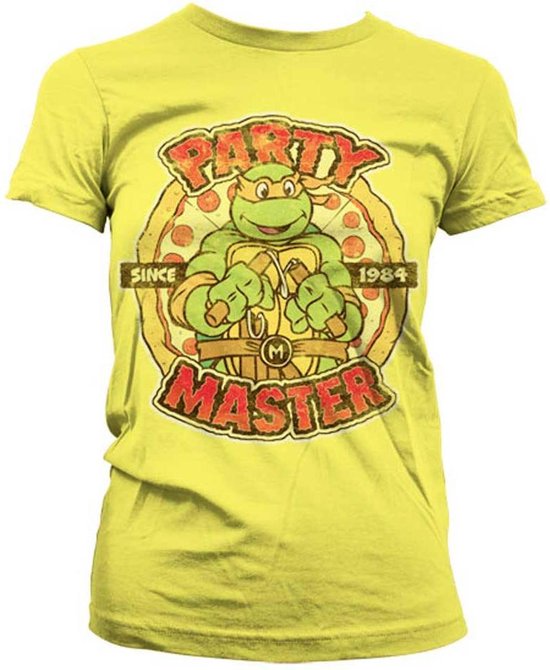 Teenage Mutant Ninja Turtles Dames Tshirt -S- Party Master Since 1984 Geel
