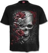 Spiral Heren Tshirt -XL- SKULLS N' ROSES Zwart