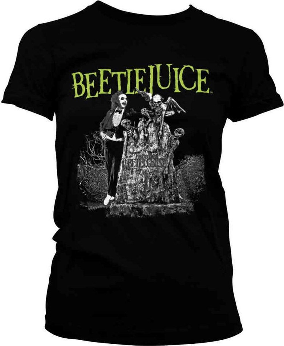 Beetlejuice Dames Tshirt -XL- Headstone Zwart