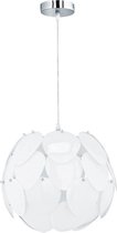 LED Hanglamp - Hangverlichting - Trion Pazel - E27 Fitting - Rond - Mat Wit - Aluminium - BSE
