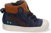 Bunnies JR 220630-529 Jongens Hoge Sneakers - Blauw - Leer - Veters
