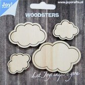 Joy! Crafts Woodsters - Wolken -  voor schudkaarten + deco 6320/0020 40x59/25x32/47x32mm