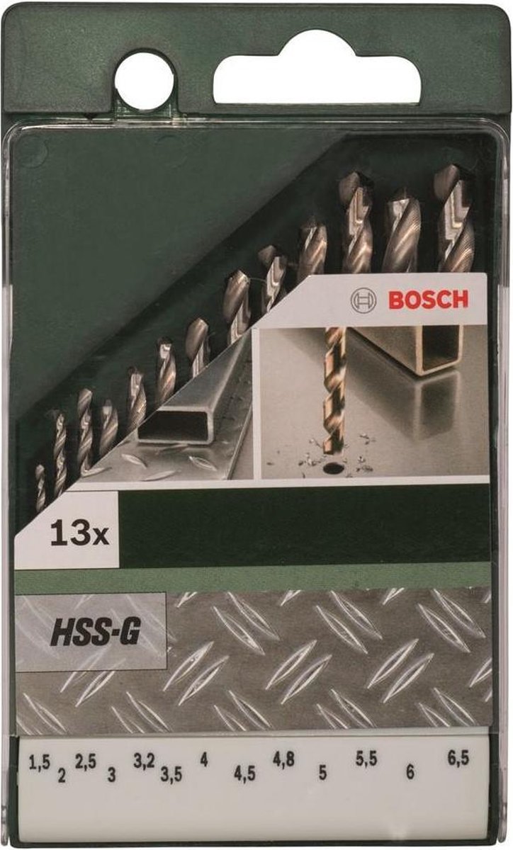 Bosch - 13-delige metaalboorset HSS-G, DIN 338