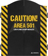 Mission Dartbord Deluxe Cabinet - Caution