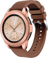 Siliconen Smartwatch bandje - Geschikt voor  Samsung Galaxy Watch siliconen bandje 42mm - koffiebruin - Horlogeband / Polsband / Armband