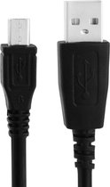 Micro USB naar USB Data Sync Oplaadkabel voor Galaxy S6 / S5 / HTC / LG / Sony / Nokia, lengte: 1m (zwart)