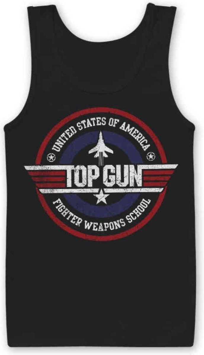 Top Gun Tanktop -XL- Fighter Weapons School Zwart