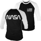NASA - Black Flag Raglan top - L - Zwart/Wit