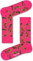 Happy Socks x Andy Warhol | Maat 41-46 | Heren | Roze met Gele bananen | AWDOL01-3000 | HappySocks Casual en busines sok | Iconische pop-art door Andy Warhol | sokken heren en mann