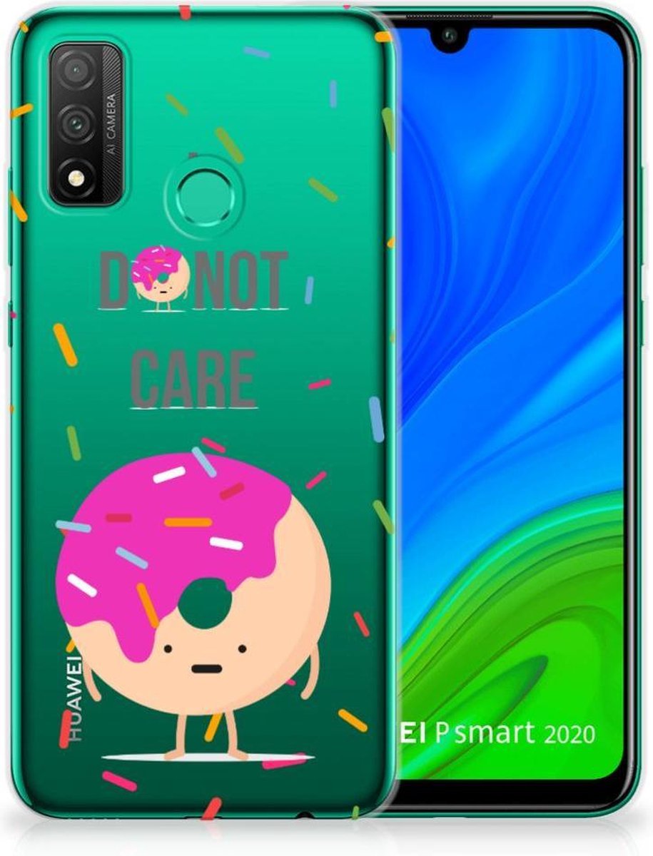 Huawei P Smart 2020 Siliconen Case Donut Roze