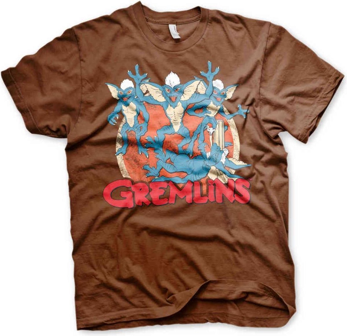 Gremlins Heren Tshirt -2XL- Group Bruin