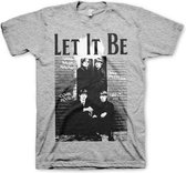 The Beatles Heren Tshirt -2XL- Let It Be Grijs