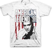 Elvis Presley Heren Tshirt -L- American Legend Wit