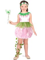 LUCIDA - Groen-roze fee kostuum voor meisjes - S 110/122 (4-6 jaar)