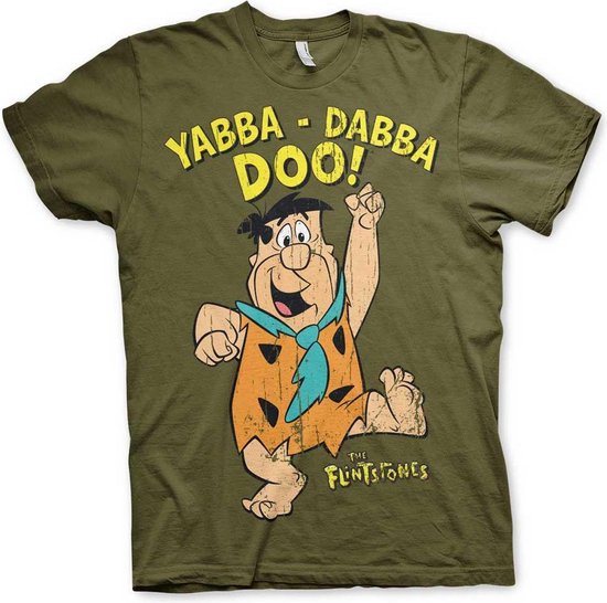 THE FLINTSTONES - T-Shirt Yabba-Dadda-Doo - Dark Grey (XL)