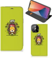 Flipcover iPhone 12 Pro Max Smartphone Hoesje Doggy Biscuit