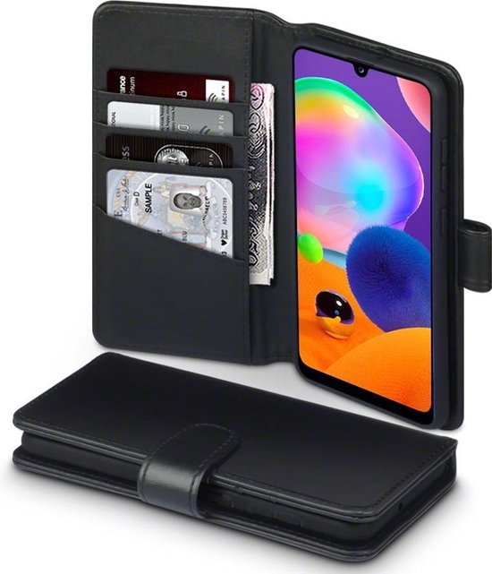 Samsung Galaxy A31 Bookcase hoesje - CaseBoutique - Effen Zwart - Leer ...