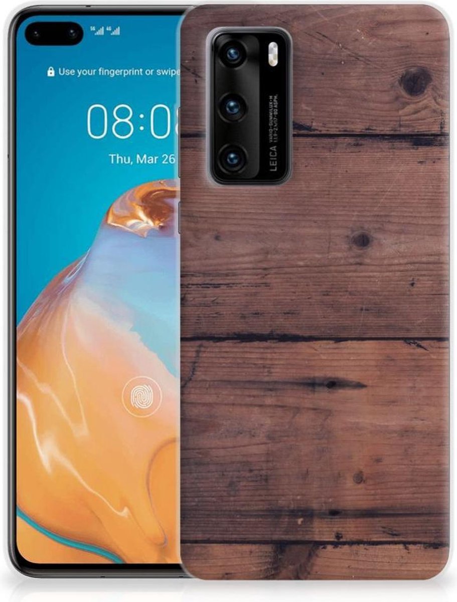 Huawei P40 Bumper Hoesje Old Wood