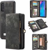 CaseMe - Huawei P30 hoesje - 2 in 1 Wallet Book Case - Zwart